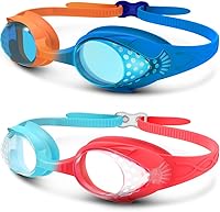 Vista 11 de OutdoorMaster - Gafas de natación de ajuste rápido para niños (2 unidades)