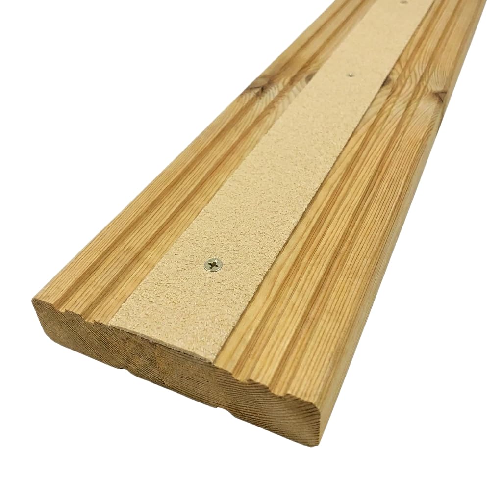 GreenTec GRP Anti Slip Decking Strip – Heavy Duty Non Slip Safety Tread for Decking, Outdoor Steps, Stairs & Ramps – Multiple Sizes & Colours (20, Beige, 600mm x 50mm x 3mm)