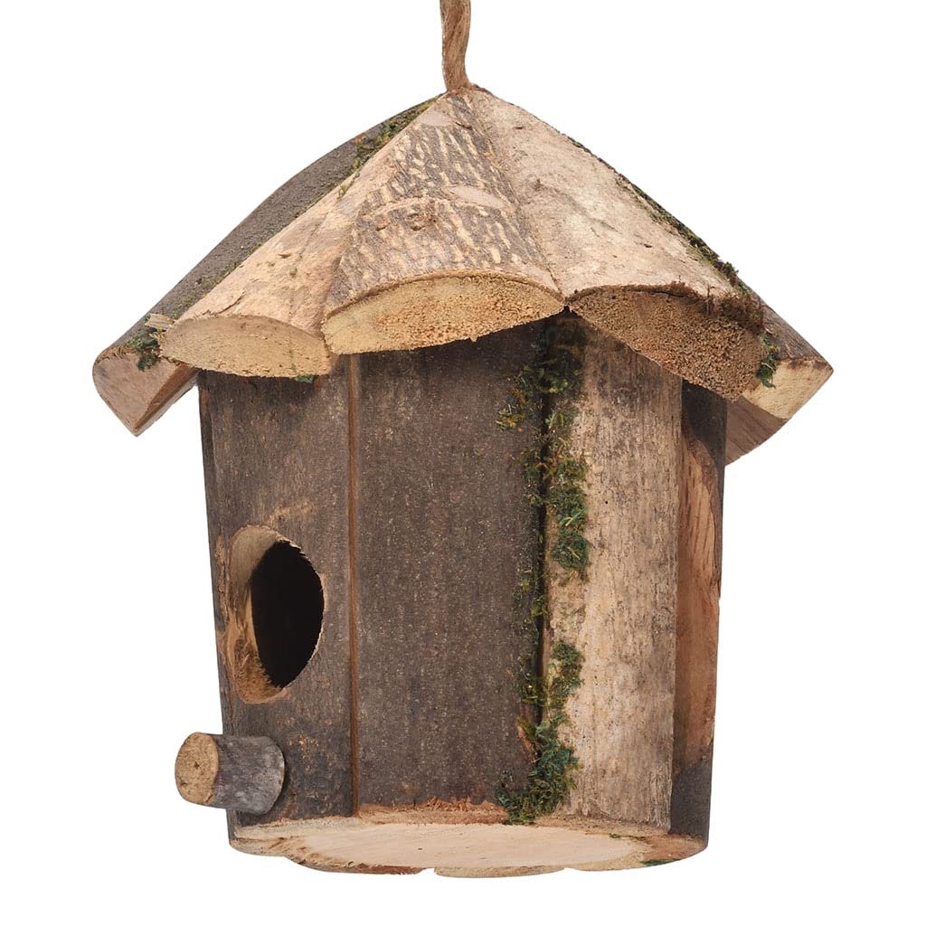 Wooden Birdhouse Decor Natural Resting Place for Birds for Home Window-image-6