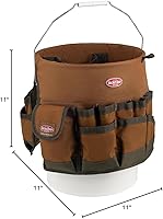 Vista 18 de Bucket Boss The Bucketeer 10030 - Organizador de herramientas de cubo en color marrón