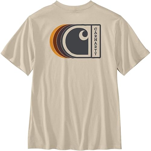 Carhartt Mens Relaxed Fit Lightweight Short-Sleeve C Back Graphic T-Shirt