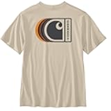 Men's Relaxed Fit Lightweight Short-Sleeve C Back Graphic T-Shirt