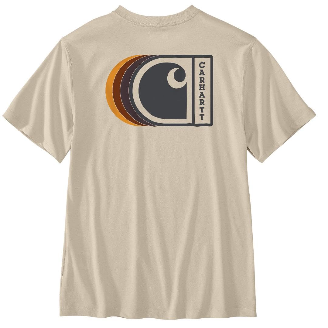 Carhartt Mens Relaxed Fit Lightweight Short-Sleeve C Back Graphic T-Shirt