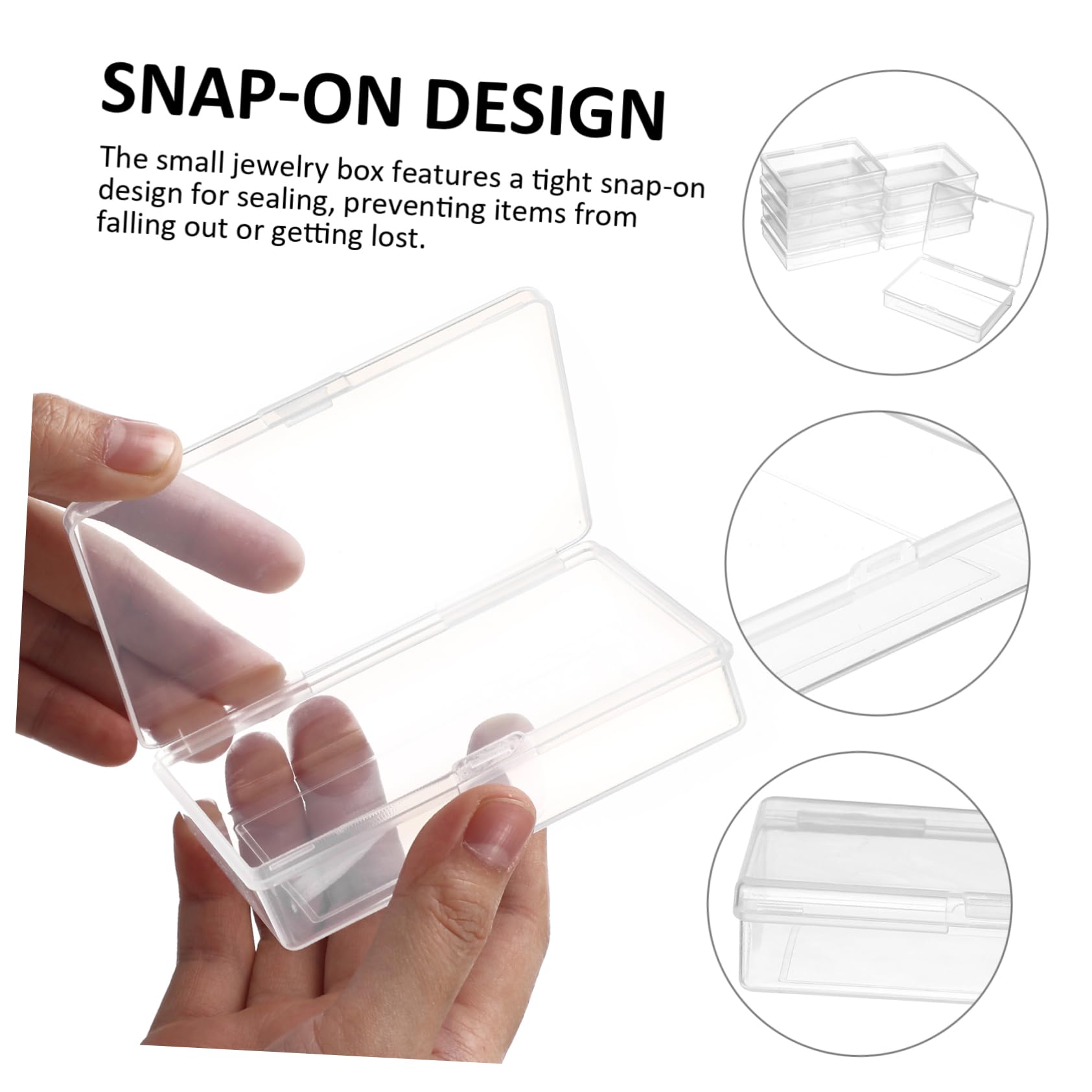 Didiseaon 5 Set Di Contenitori Per Gioielli in Plastica Di Piccole Dimensioni Scatola Di Cartone Organizer Per Perline Robusto E Versatile 8 Pezzi * 5