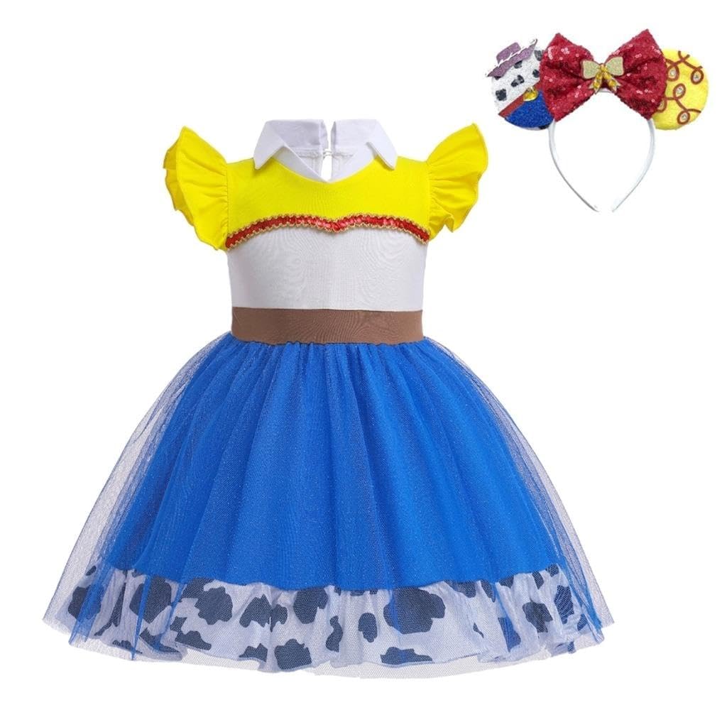 Lito Angels Jessie Kostüm Kleid Verkleidung mit Haarreifen für Baby Kinder Mädchen Größe 6 Monate bis 5 Jahre