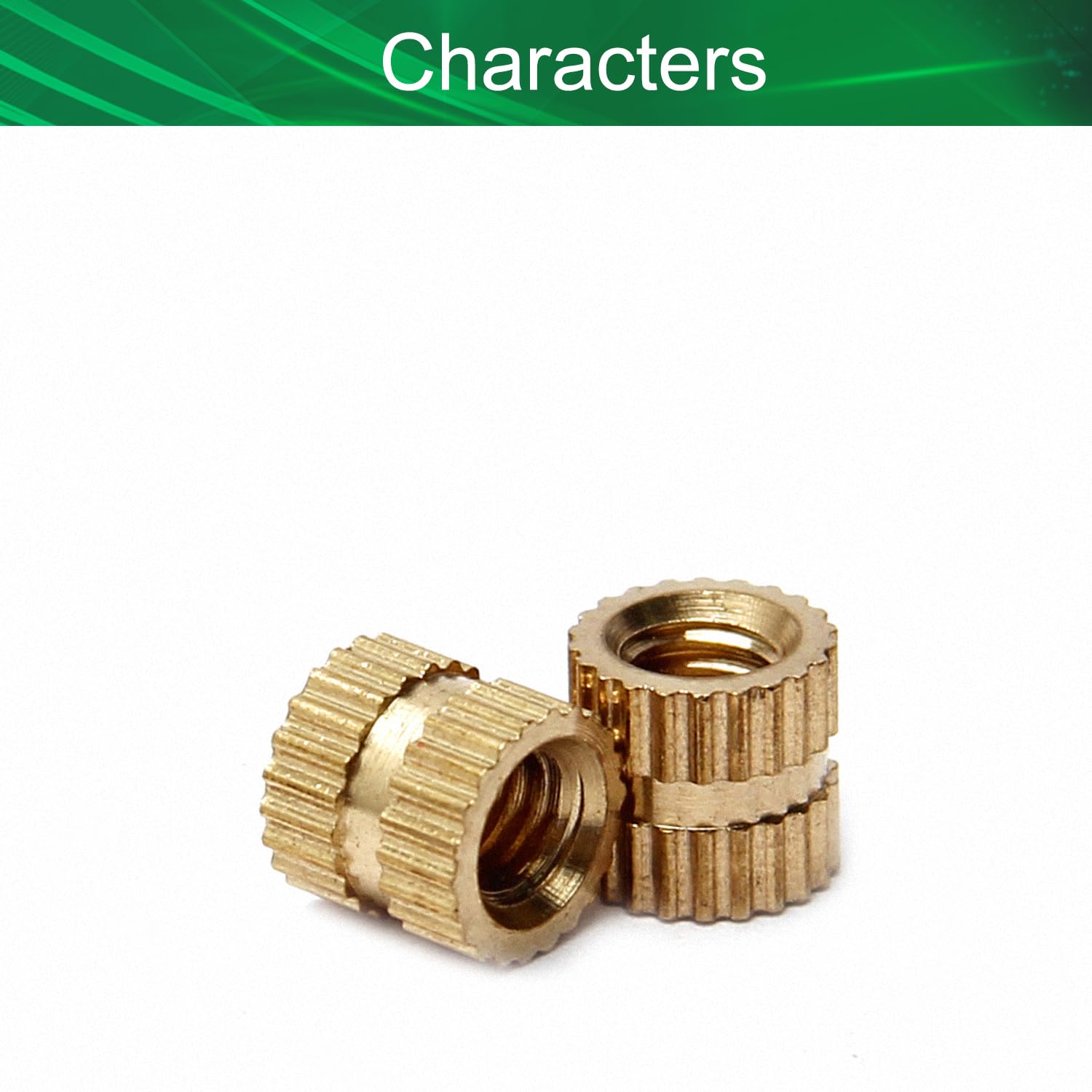 M4x6x6mm Copper Knurled Threaded Insert Nuts Thread Embedment Nut Assortment, for Electrical Appliances Gold Tone 50pcs