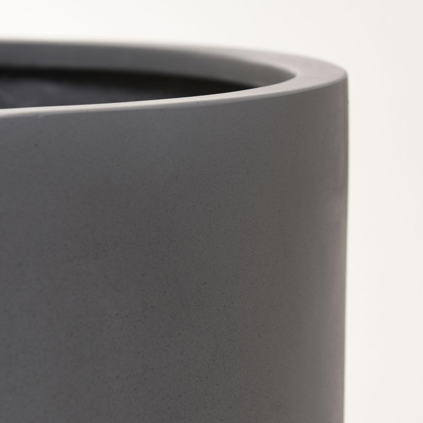 VIVANNO Blumentopf Pflanztopf Fiberglas Chico Beton-Design Grau (40x40 cm)