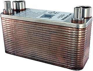 Duda Energy HX1240:F34CU38 B3-12A 40 Plate Stainless Steel Heat Exchanger with 3/4