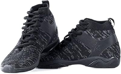 Rebel Athletic Girls Low Top Cheer Shoe Cheerleading, Black, 12 Big Kid