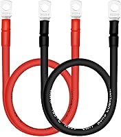 Vista 39 de Cables de batería de 4 AWG con terminales de cobre de 5/16 pulgadas (2 piezas de 1 pie).