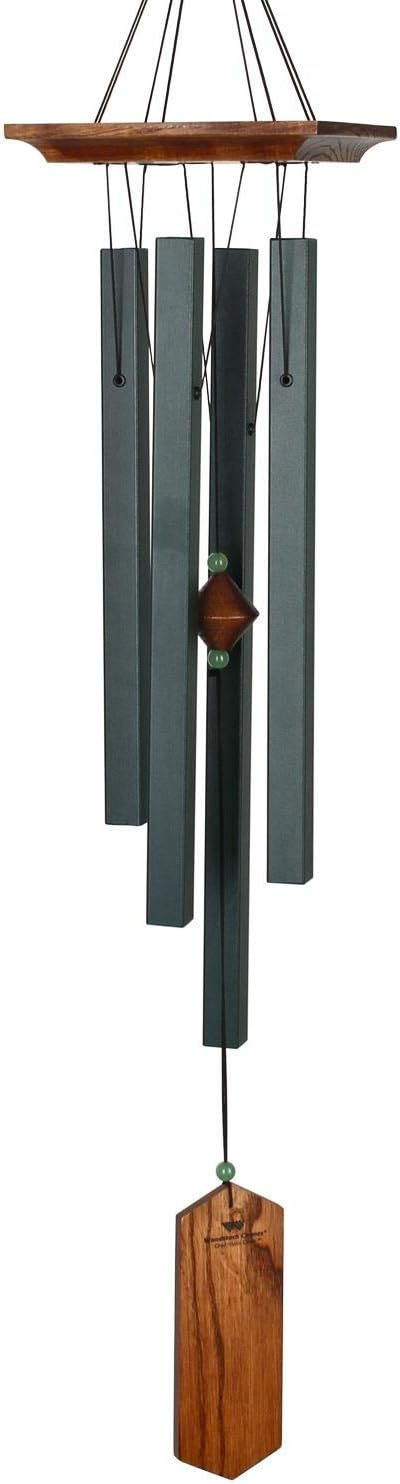 Woodstock Chimes Signature Collection, Woodstock Craftsman Chime, 33'' Evergreen Decor Designs Wind Chimes for Outdoor, Patio, Home or Garden Décor (CRCE)