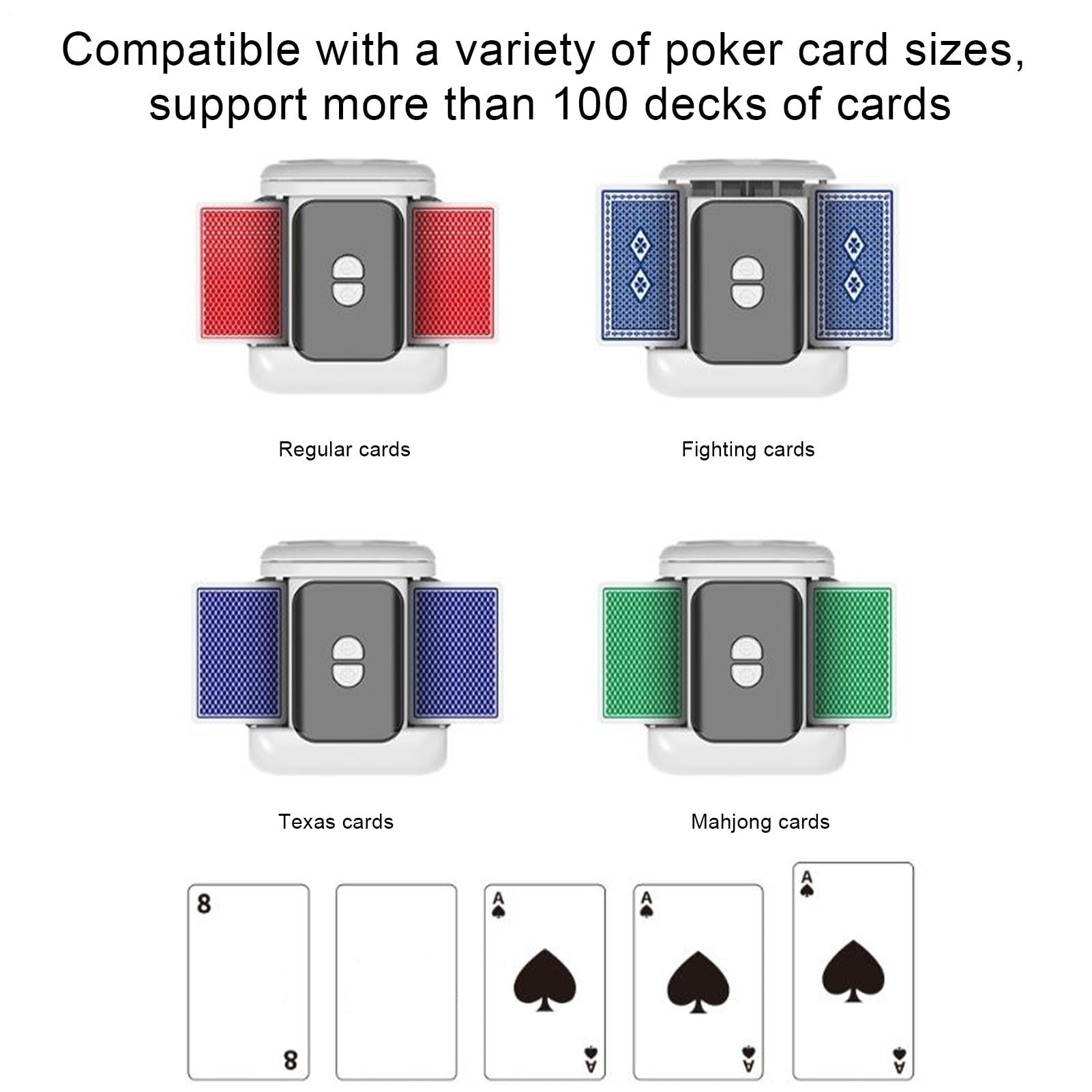 Distributeur Automatique de Cartes Mélangeur de Cartes à pour 1 à 2 Paquets