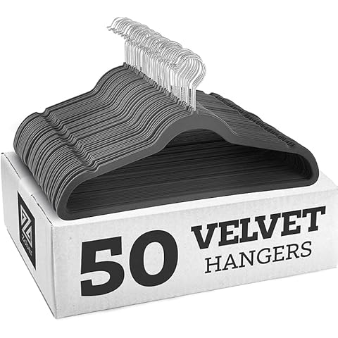 JD Concept Flock Rack 50 Packs - Heavy Duty Black Hangers Cover