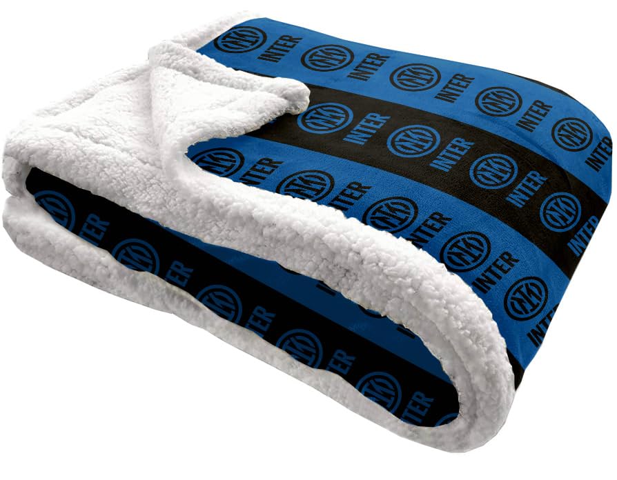 Coperta A.C.Milan Ufficiale In Pile Sherpa 130x160 Cm - Plaid Invernale Doppio Strato Per Divano E Letto - Foto 12