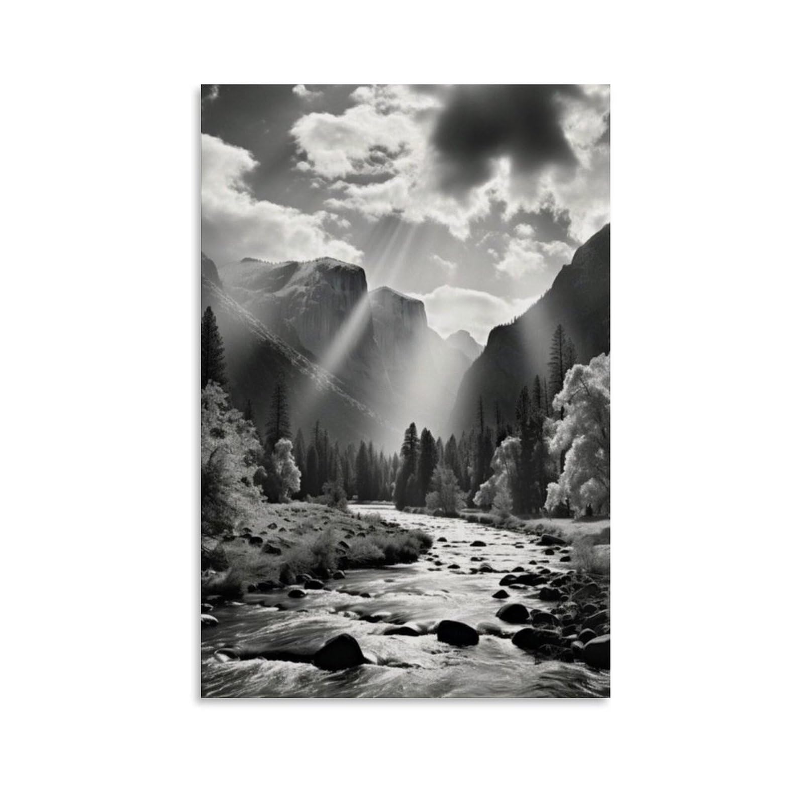 Amazon.com: ZAMDNI Ansel Adams Black And White Landscape