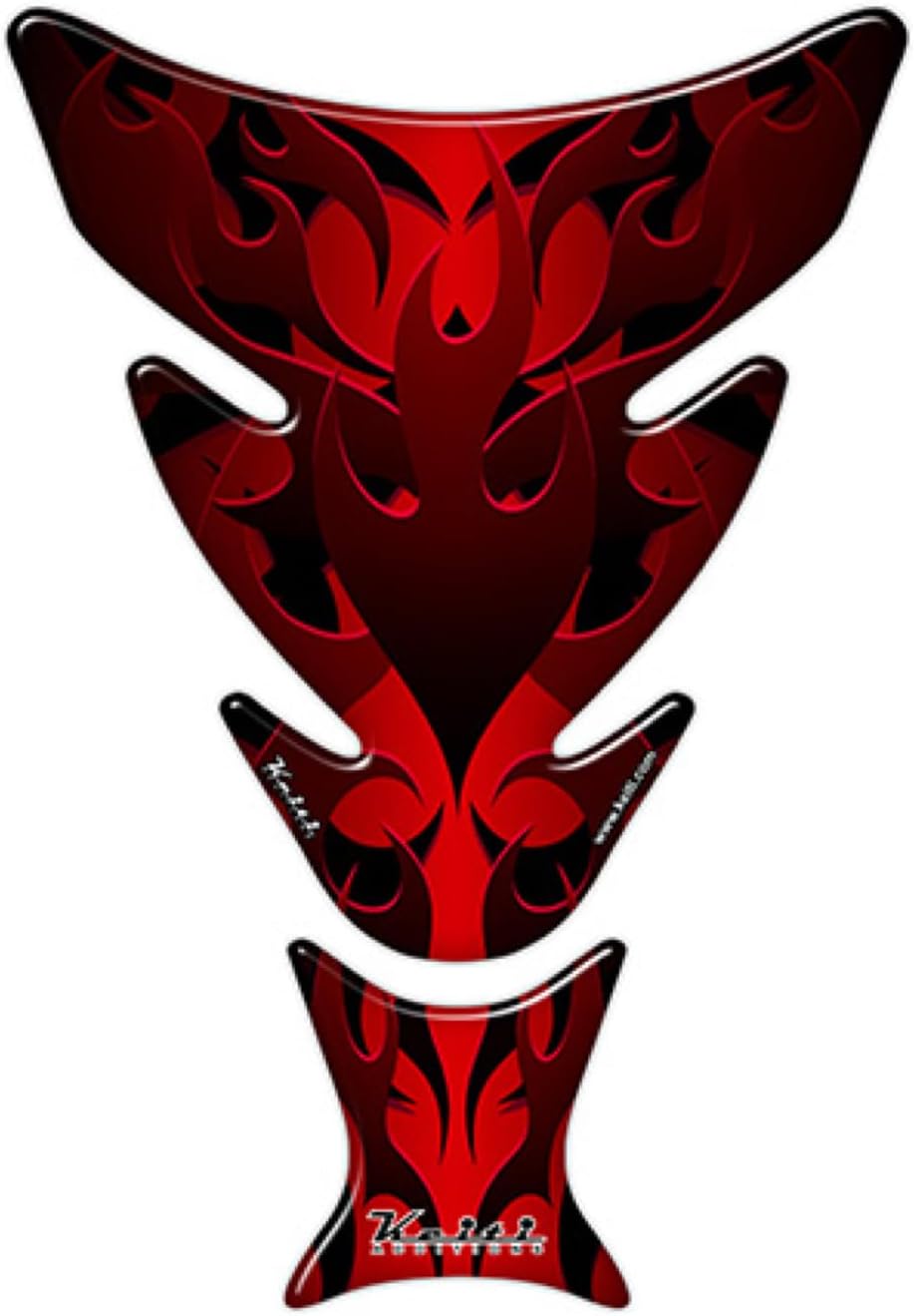 Keiti Motorcycle Tank Pad Flame KT8040 (Red)