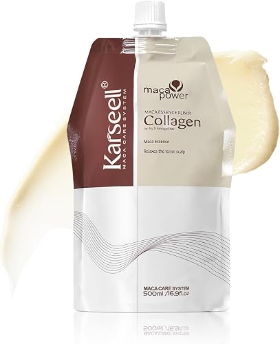 Karseell Hair Mask Collagen Maca Essence Deep Repair Argan Oil Hair Masks for Dry Damaged Hair All Hair Types 500ml