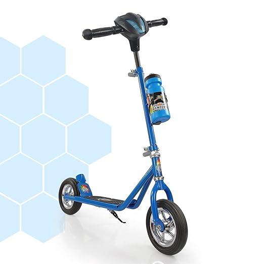 Dash Power Ranger Scooter for Kids, Scooter, scooty, Kids Scooter, Scooter for Kids 7+ Years, Kick Scooter, Light & Music, Sipper, Adjustable Height (Capacity 45kg | Blue)