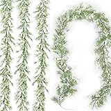 Cekene Artificial Baby Breath Flower Vines 4Pcs 5.8Ft Faux Gypsophila Garland Fake Greenery Garlands