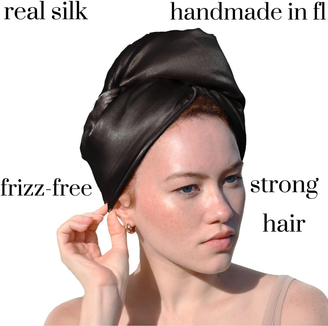 Cool Mom's Closet Black Silk Hair Wrap