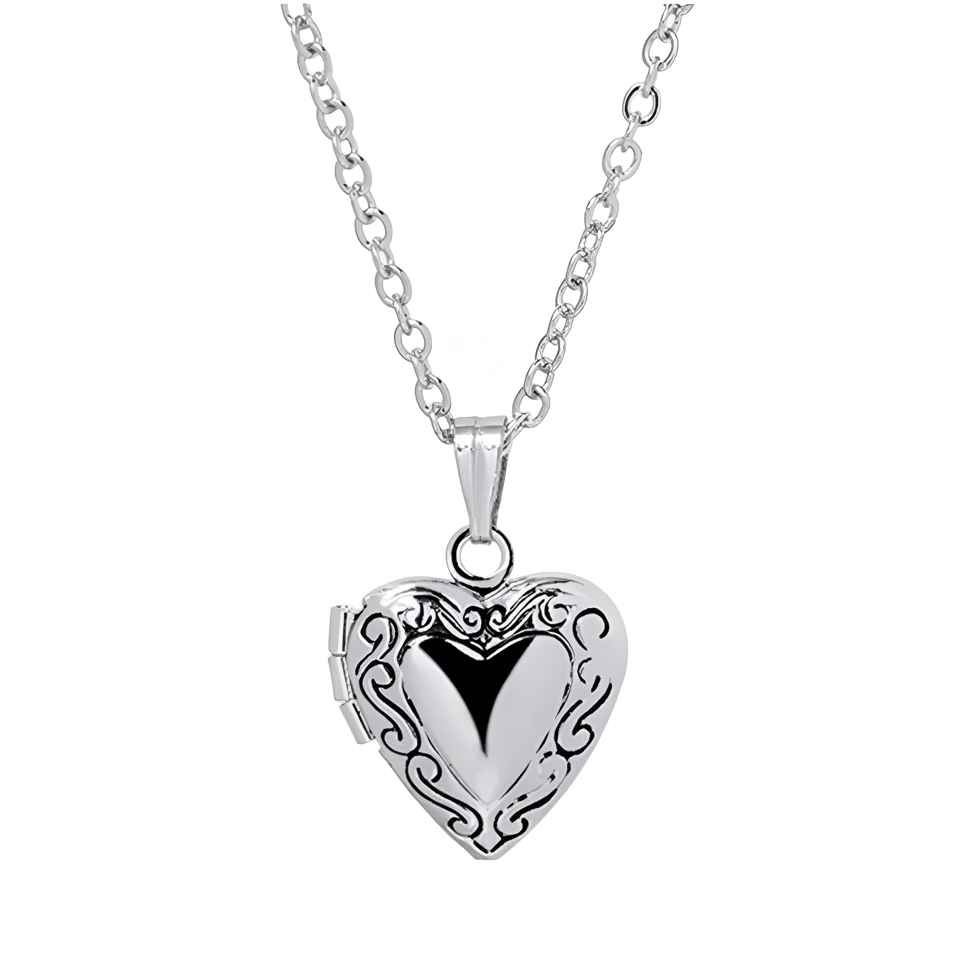 XJBTBA QYYZTQY 925 Sterling Silber Herz-Medaillon-Halskette für Damen, herzförmige Foto-Anhänger-Halskette, Medaillon-Anhänger-Halskette, Bild-Medaillon-Halskette, Herz-Medaillon-Halskette, die Bilder