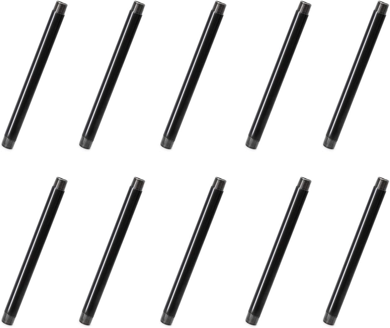 1/2"x10" Industrial Pipe, Home TZH 10 Pack Iron Pipe, Heavy