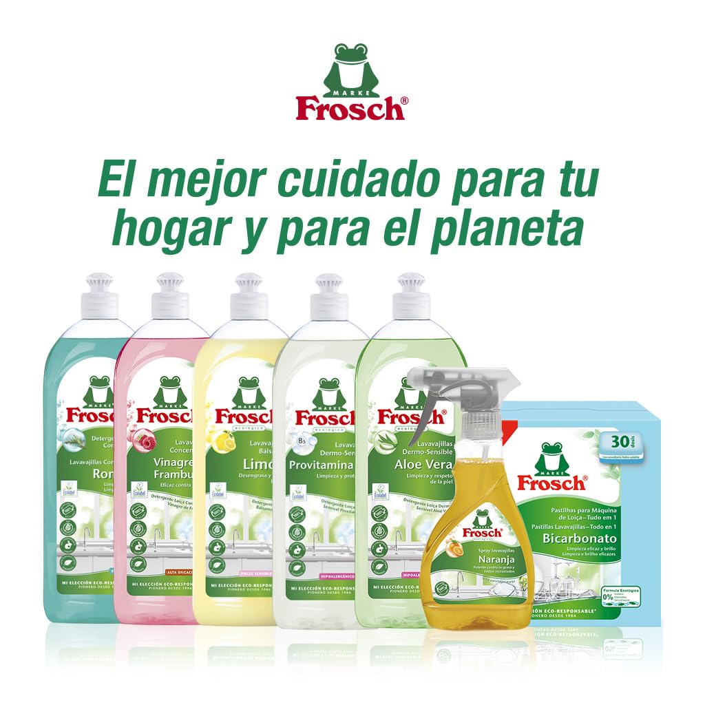 Frosch Spray Lavavajillas Naranja 300ml - Limpiador Desengrasante Ecológico con Extractos Naturales - Elimina Grasa e Incrustaciones — view 5