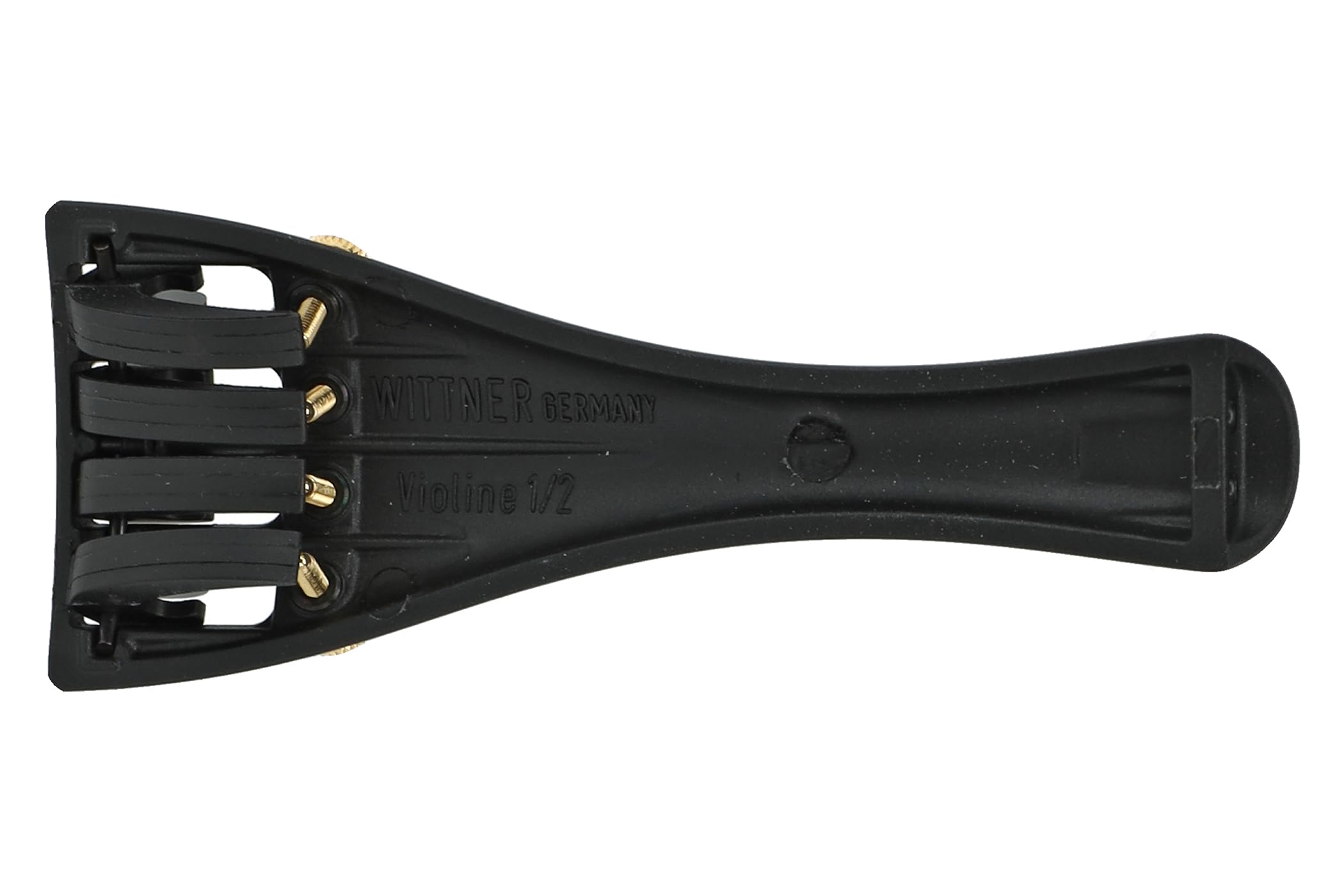 Wittner 918151G, Violin tailpiece ultra high-tech plastic, for 1/8 violin, black, gold-plated screws, Made in Germany - Image 2
