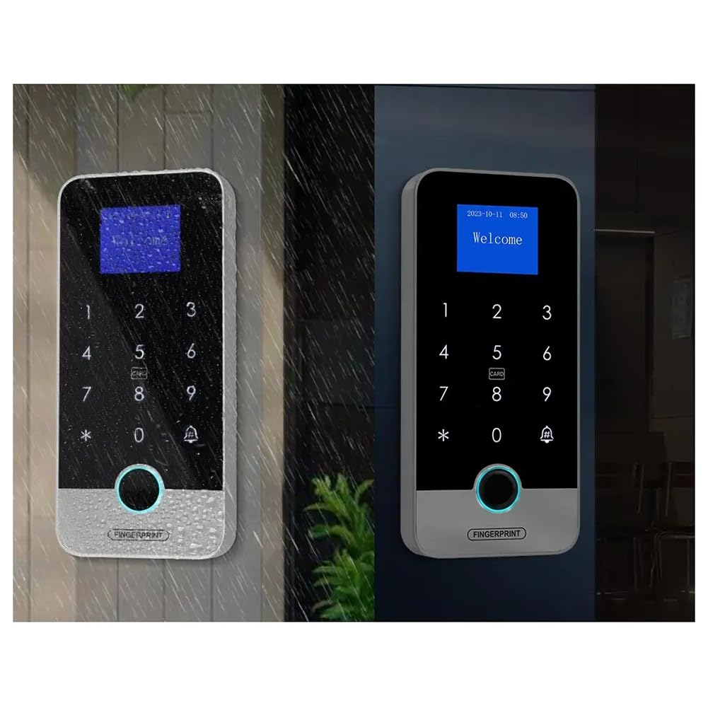 ReaIOKbii Controllo Accessi Con Impronta Digitale E APP Tuya – Tastiera RFID IP65, 300 Impronte, 1000 Carte, Retroilluminata