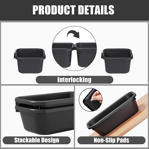 Miniatura 3 de Famhap 16pcs Desk Drawer Organizers, Versatile Bathroom and Vanity Drawer Organizer Trays, Storage Bins for Makeup, Bedroom, Kitchen Gadgets