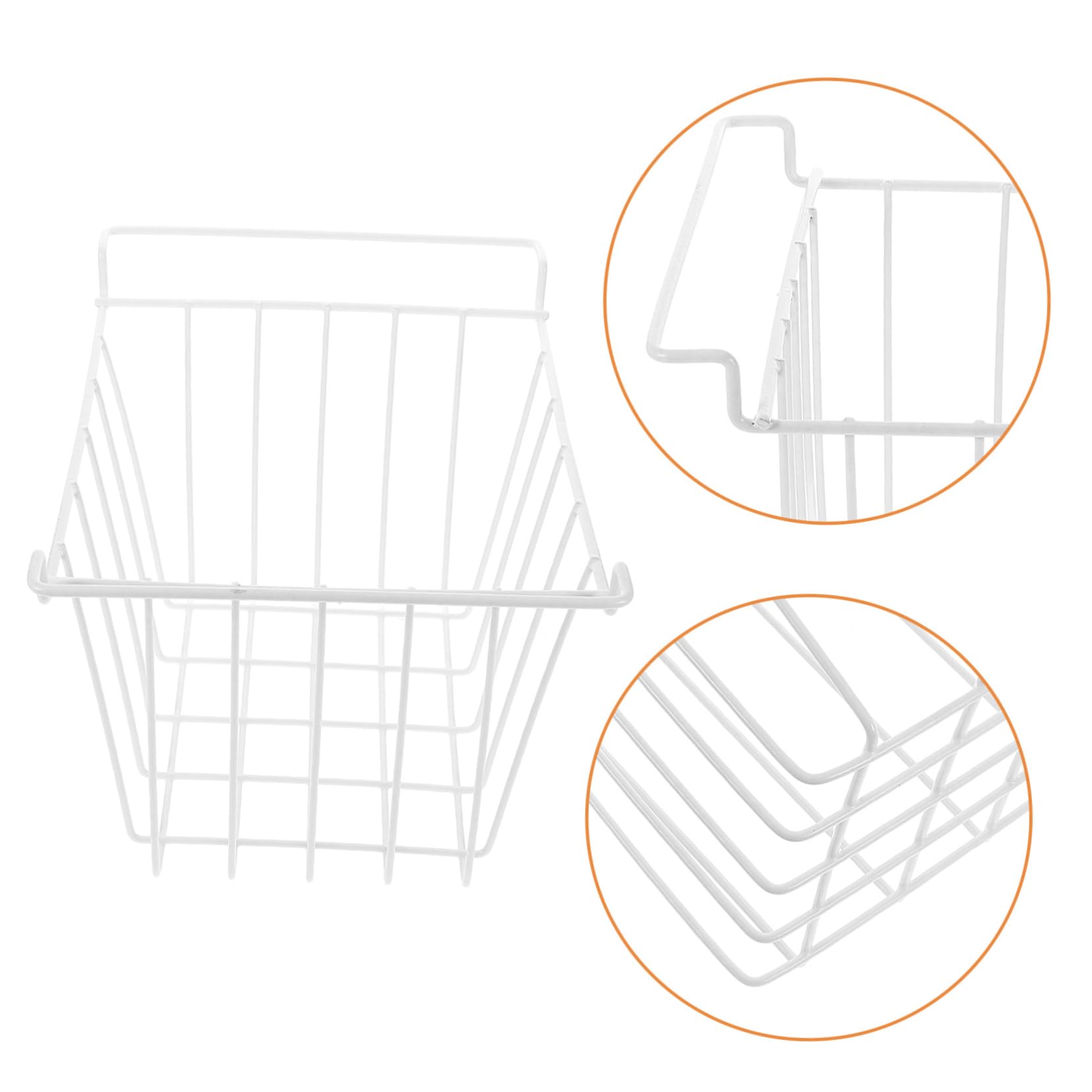 Cesta de Capacidad Blanco, Diseño Gran Ahorrador de Espacio Alambre Hierro Fácil de Limpiar para Congelador y Refrigerador