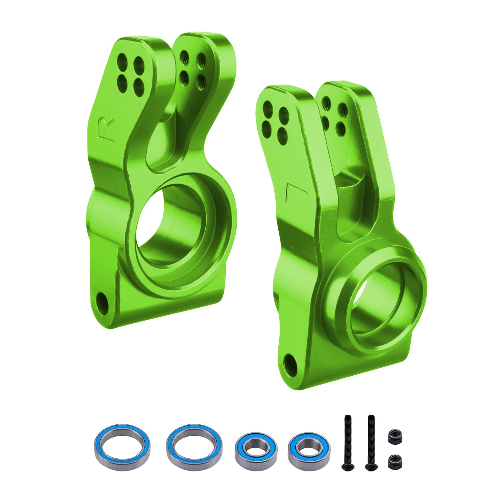GoHobby Aluminum Rear Hubs Stub Axle Carriers Knuckles for 1/8 ARRMA Typhon Talion 6S, 1/7 Infraction Limitless Mojave 6S BLX Upgrades, Replaces AR330193 (Green)