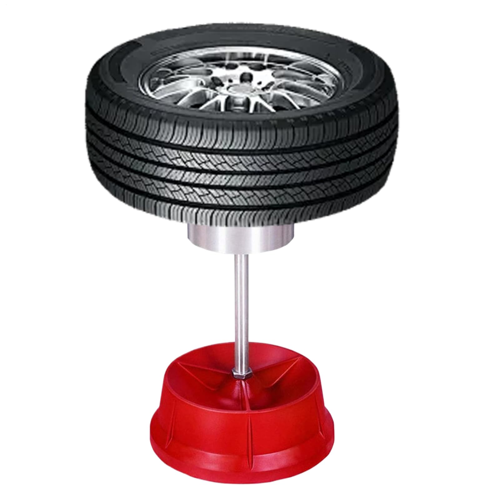 Herramienta de equilibrio de ruedas: equilibradora portátil de aleación de aluminio de 60x29 cm con nivel de burbuja, equipo de mantenimiento de automóviles rojo plateado para una alineación precisa |
