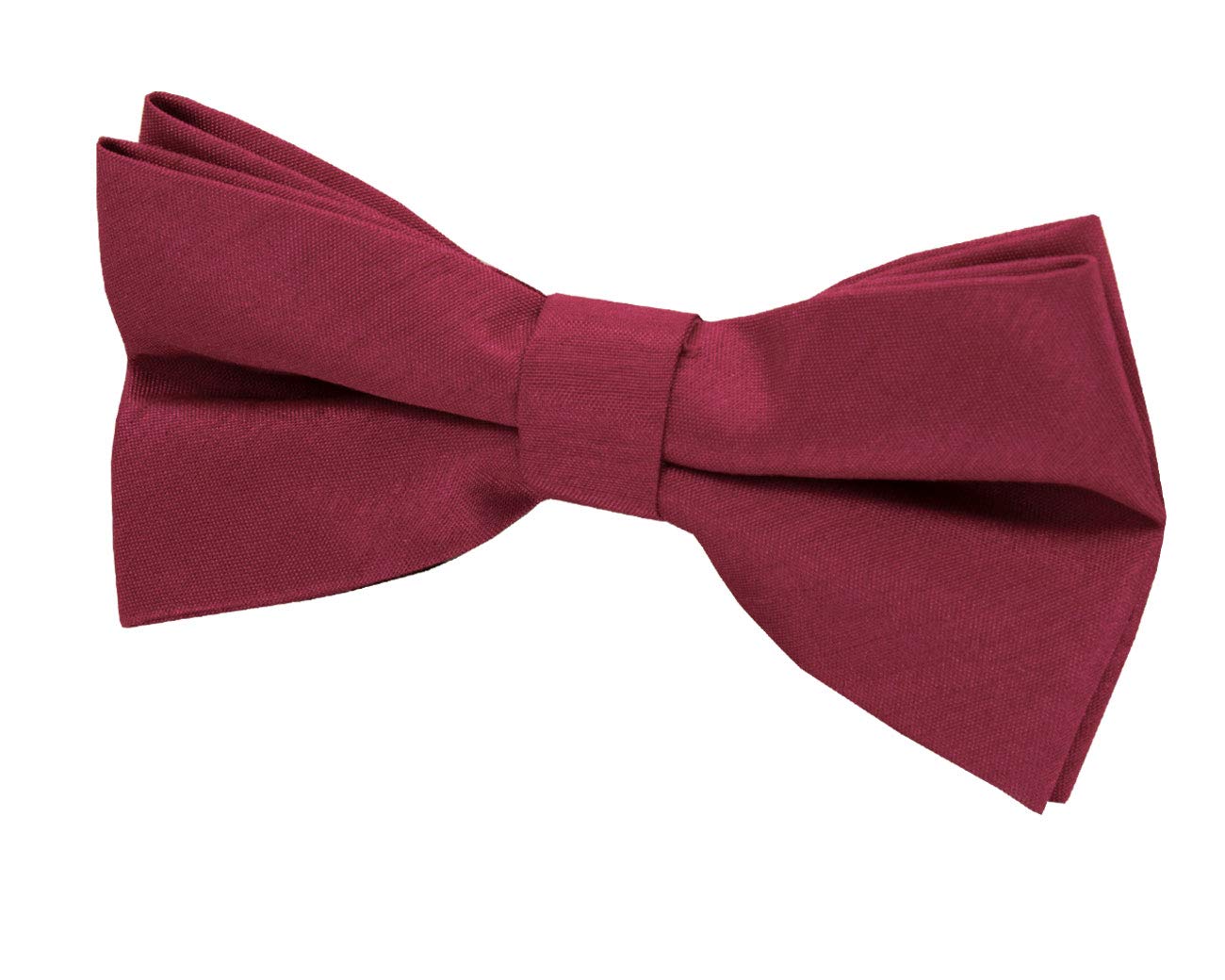 Dobell Mens Burgundy Bow Tie Dupion Satin-Feel Pre-Tied