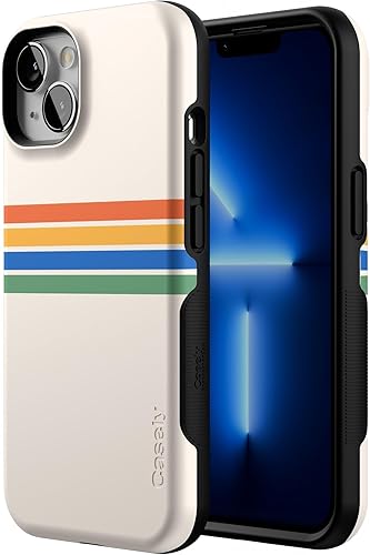 Vista 210 de Casely Funda para iPhone 13 Compatible con MagSafe Color Splash de medianoche Funda retro abstracta Color de medianoche Splash Abstracto