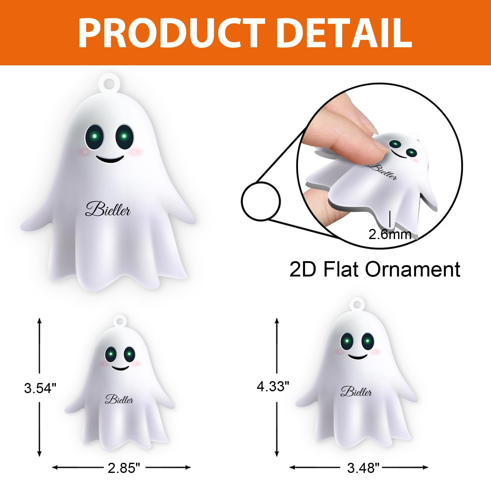 Amazon.com: Crezusvo Acrylic Halloween Ornaments, Custom Ghost