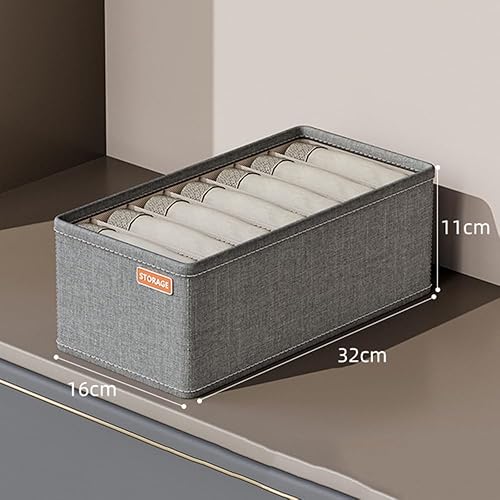 Miniatura 7 de PHILISENMALL Organizador de ropa interior plegable, caja divisora de cajones para ropa, organizadores de armario