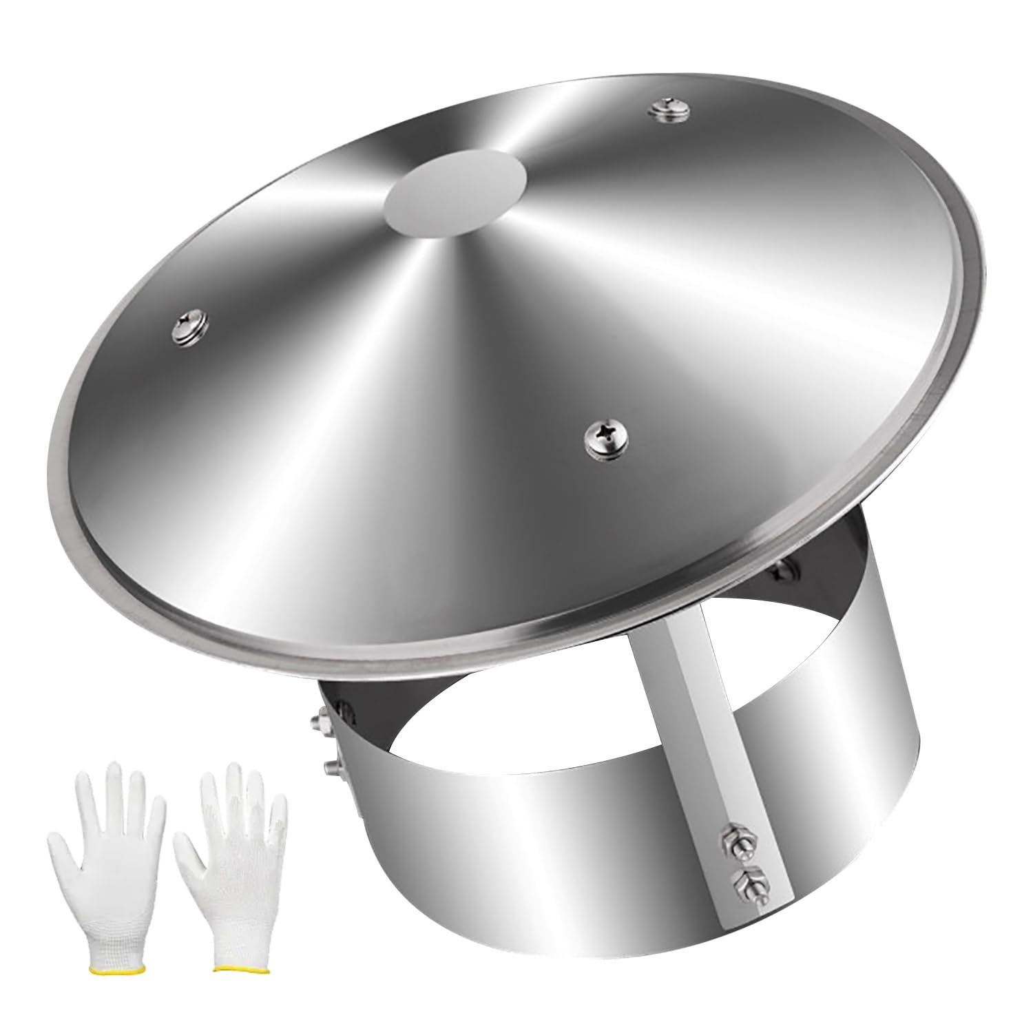 MYXJGNAIY Chimney Cover Rain Outside Round Chimney Cap 3inch 4.3inch 7.5inch 9.4inch Adjustable Fireplace Flue Lid Stainless Steel, for Wood Oil Stove Fireplace Exhaust Cap(5.5in)