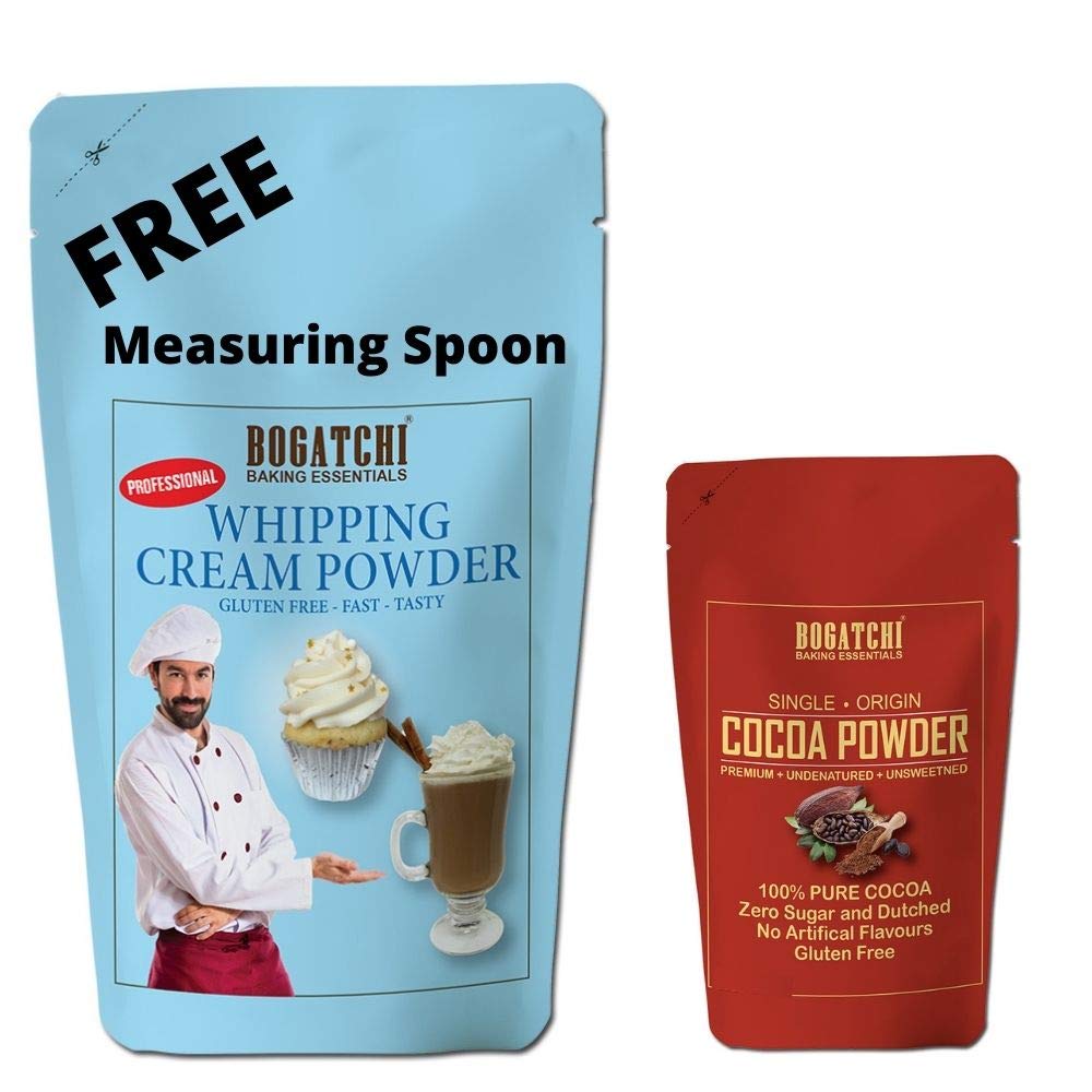 BOGATCHI Whipping Cream and Cocoa Powder for Cake Decoration, Cocoa Powder and Whipped Cream, Cake decortaion Items Combo -BB4-image-26