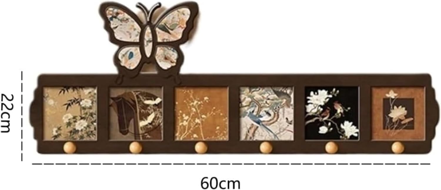 Coat Rack, Decorative Entryway Key Hooks - Wall Mounted Storage Hangers for Keys, Coats Hats