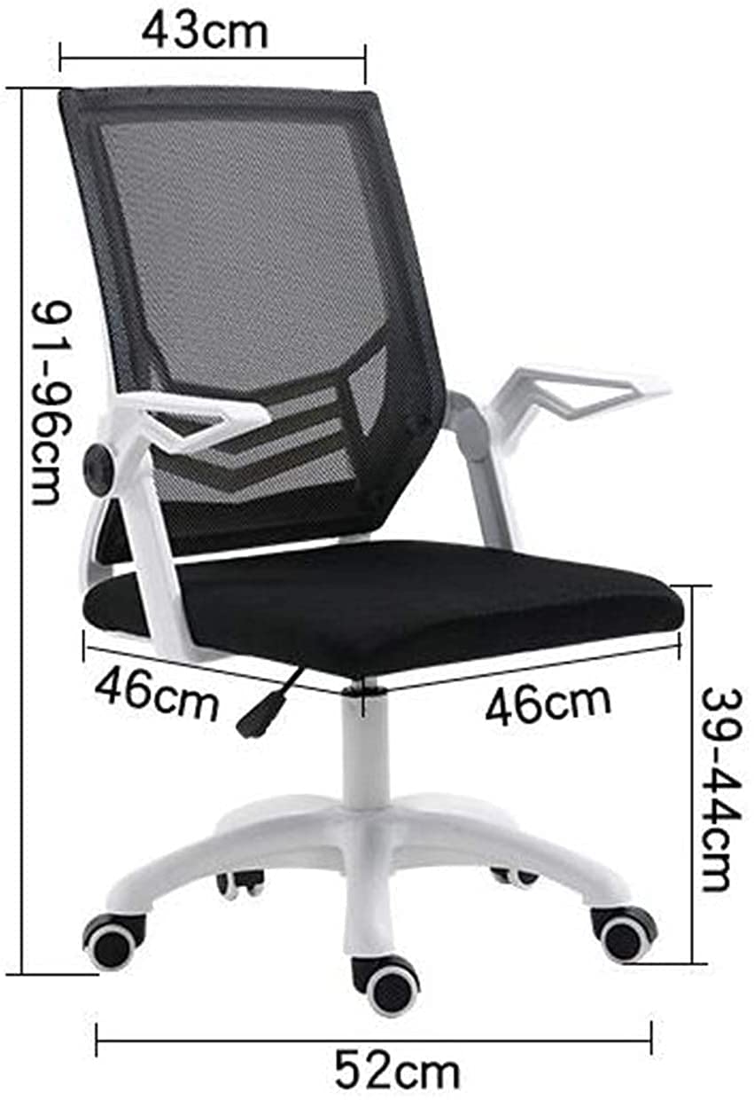 Office Chair Office Chair Computer Chair Household Lazy Office Chair Lifting Swivel Chair Rotating Handrail 91x52cm Chair (Color : White) Needed