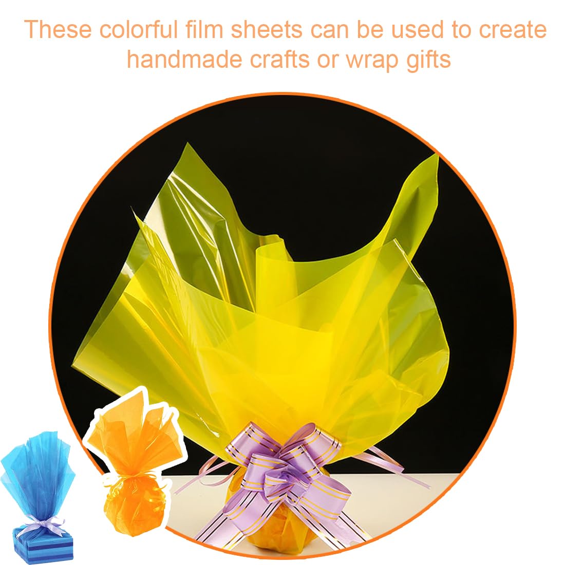 120 Fogli Trasparenti Colorati 19x19cm - Per Lavoretti Fai Da Te, Decorazioni, Album, Regali