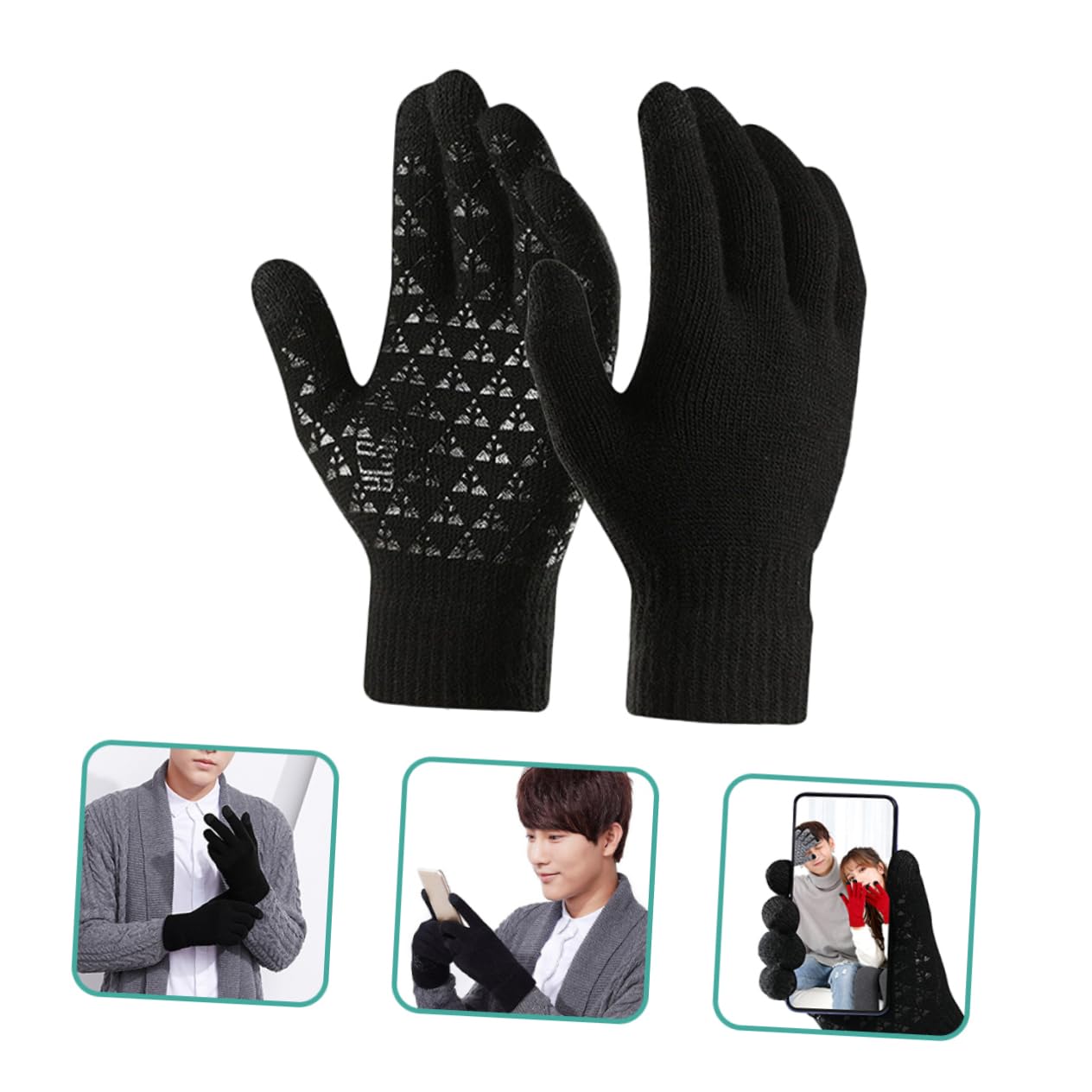 GALPADA 4 Pares Guantes Térmicos para Pantalla Táctil guantillas Gimnasio Gloves Winter cálidos Guantes de Fitness Guantes de Pesca Reutilizables Guantes de Montar Espesar Guantes de Pesca