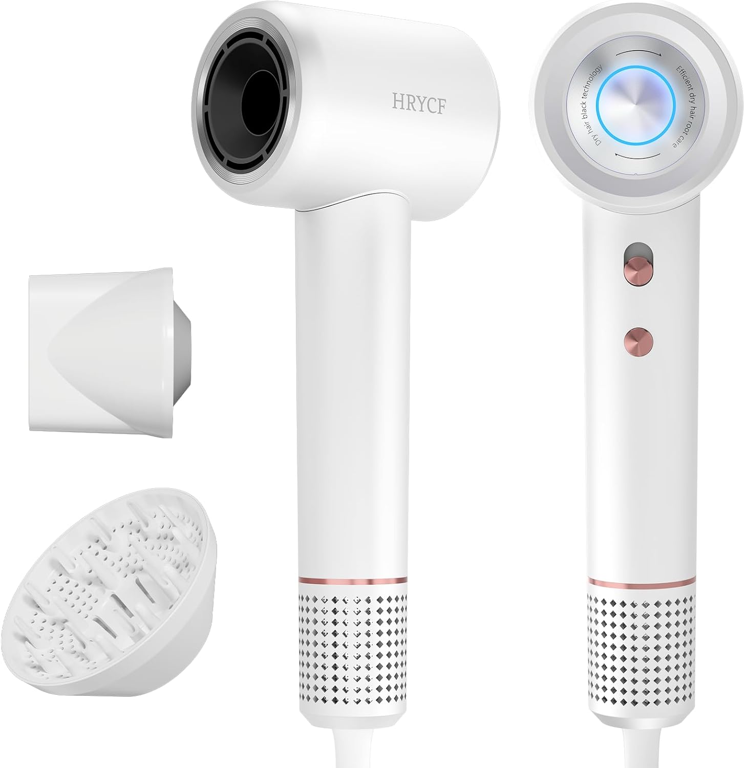 High Speed Hair Blow Dryer|Professional Salon Grade Air Speed, Negative Ion Hair Care|Quiet Design|Suitable for Thick Hair/Styling with Nozzle & Diffuser, Long Motor Lifespan