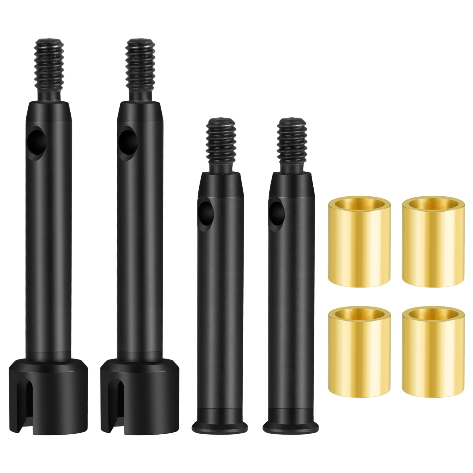 WEFEINO Steel 1144 Front & Rear CVD Drive Shafts +5mm Driveshafts Upgrade Parts for 1/24 Losi Micro-B RC Car Buggy (5mm)