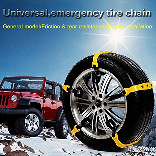Tire Chains, 10PCs Anti-Skid Chains Car Safety Chains Cable Traction Mud Chains Slush Chains Snow Tire Chains Tire Anti-Slip Universal Snow Chains for Trucks/Car/SUV for Tire Width:185-295mm/7.2-11.6"