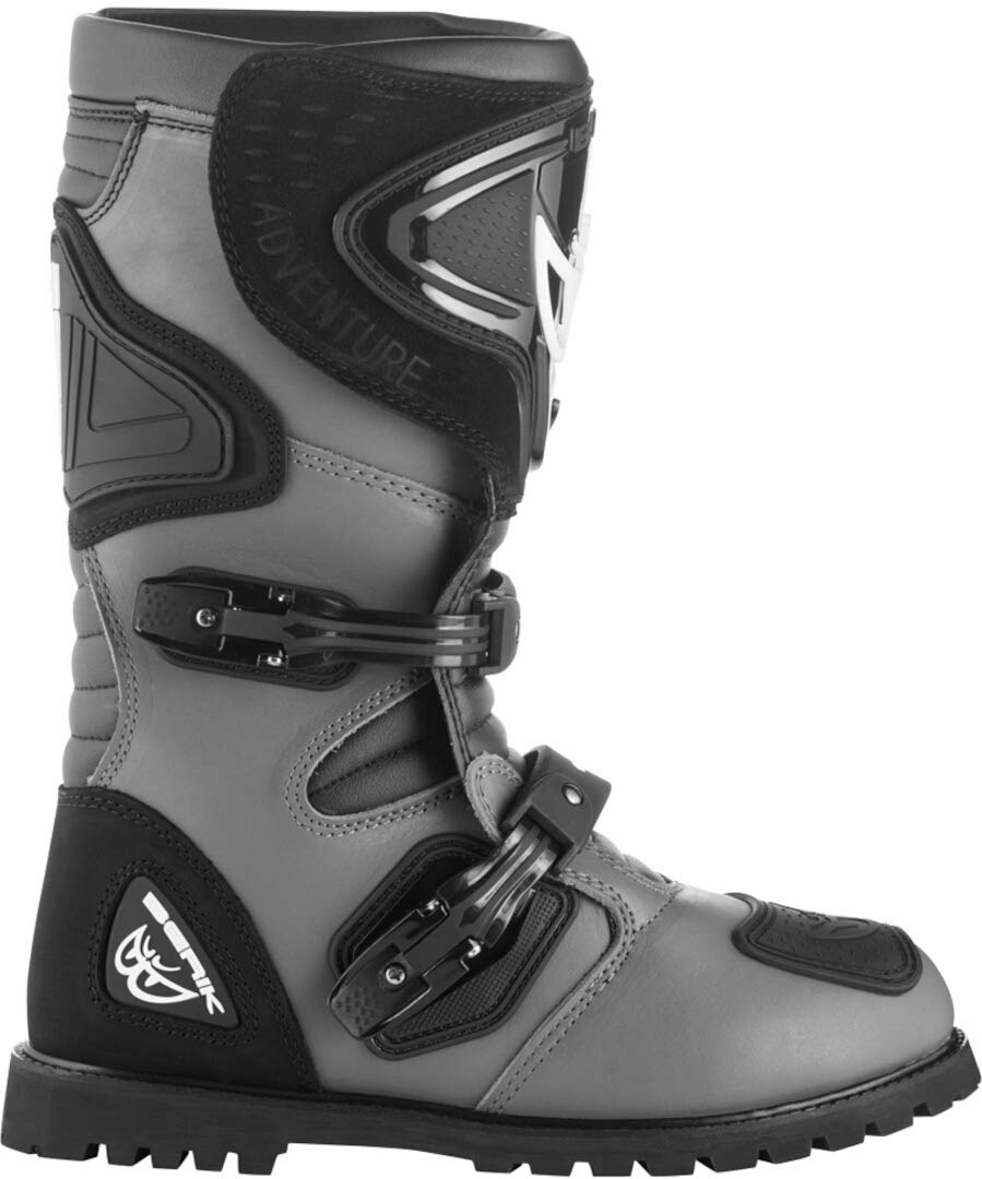 Berik All Terrain Adventure Motorradstiefel, schwarz/grau, 43 | Atmungsaktiv