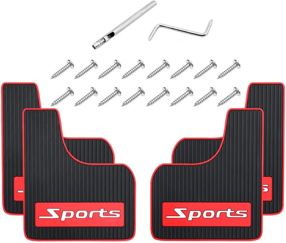 4Pcs Car Mud Flaps Universal Fit Fender Splash Guards No Collision Rubber Mud Flaps for Car SUV