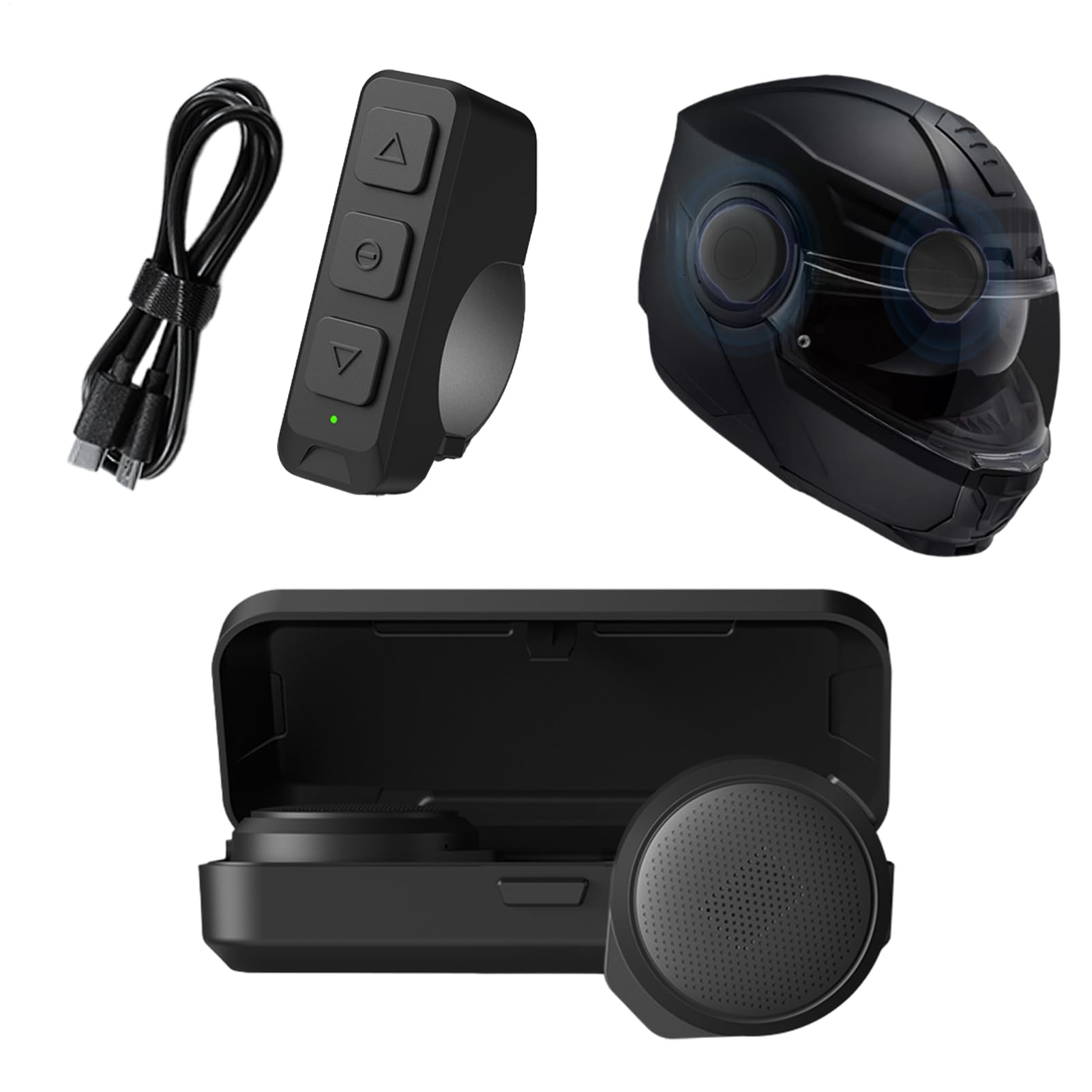 Cuffie con cancellazione del rumore - accelerazione audio wireless portatile, cuffie a LED ricaricabili | Dispositivo audio chiaro per l'ascolto di musica da viaggio per moto, accessorio leggero per