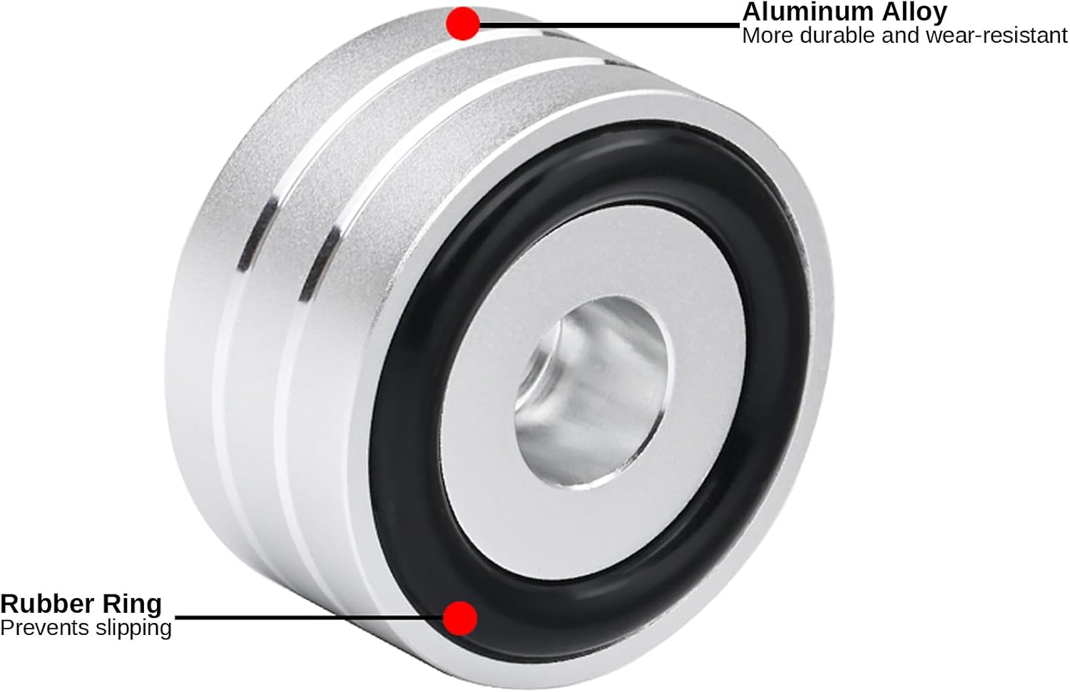 Hi-End Aluminum Speaker Spike Stand Feet Pads, 1.6in*0.8in Speaker Isolators, Audio Shock Absorber Feet for Amplifier, Speaker, Turntables, DAC, Subwoofer, CD/DVD Players